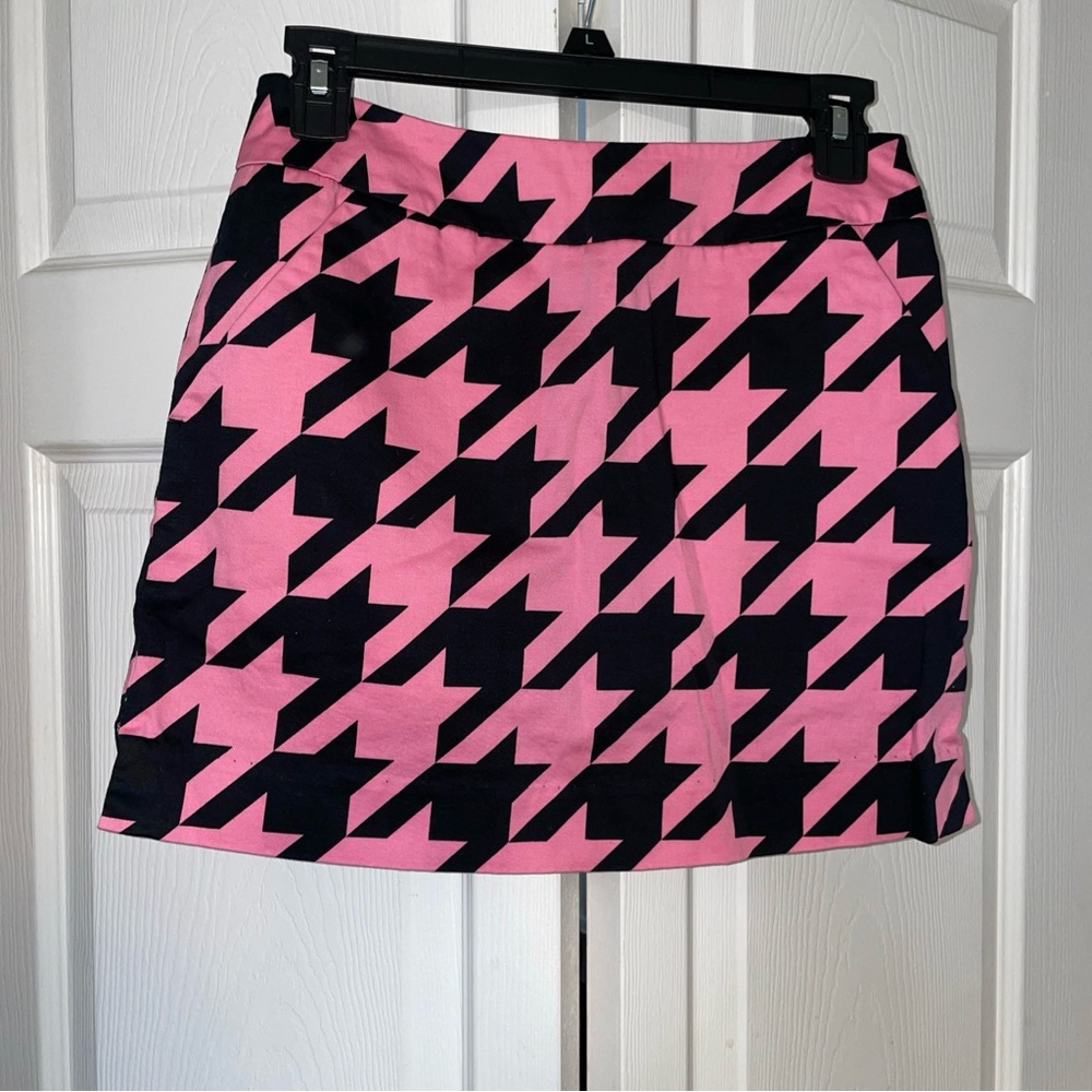 Loudmouth Pink and Black Pencil Mini Skirt for Night Out